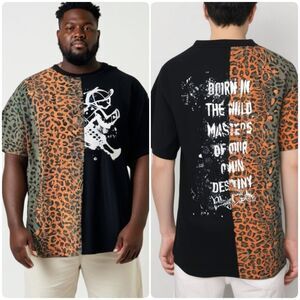 Play Cloth (Pusha T) Leopard Print‎ Graphic Men's Shirt -- 4XL